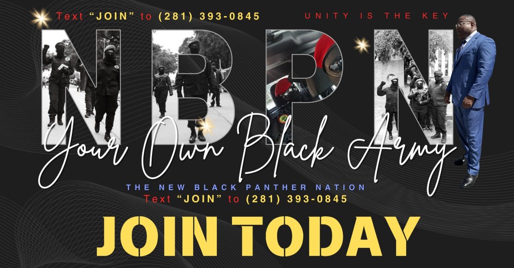 Brothers and Sisters. We are not new to the struggle in America. The Key is to unite! We must Unite and become one with our black and brown brothers and sisters.....You have a place with Your OWN Black Army! The New Black Panther Nation.